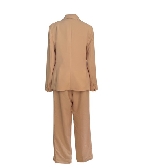 Kasper Women's Pant Suit‎ Set, Blazer, skirt and Wide Leg Trousers, Neutral Tan - Picture 6 of 16